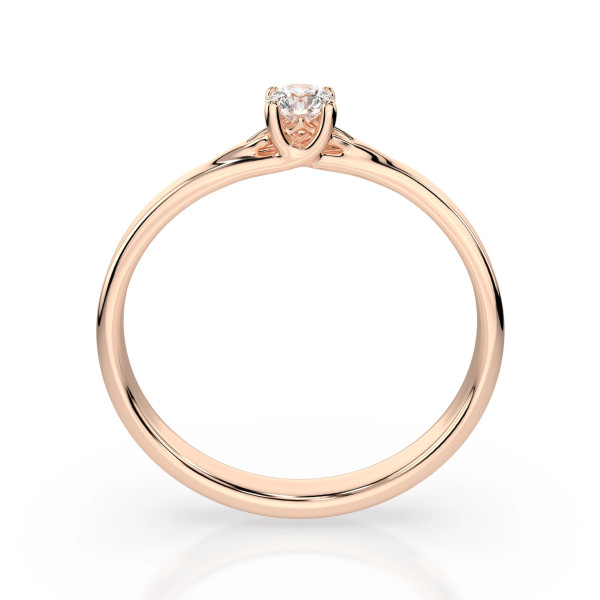 Cara пръстен с диамант 0.10 ct – ЗЛАТНО БИЖУ 14К K101-10014R(3.0)/14K