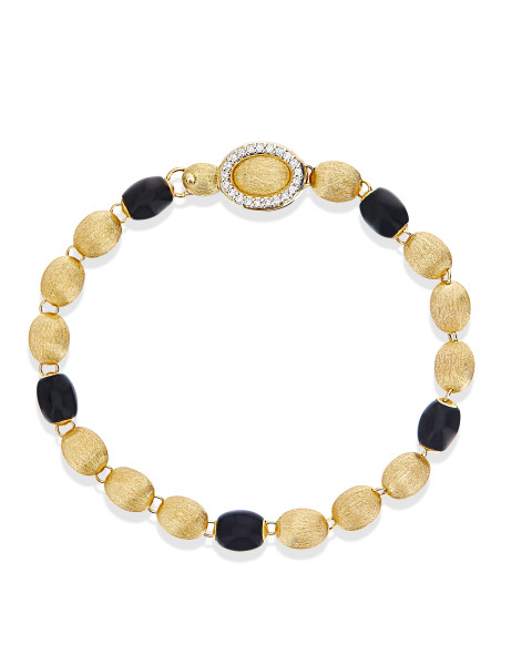 NANIS DANCING MYSTERY BLACK ONYX ГРИВНА ОНИКС, ДИАМАНТИ BS3-599