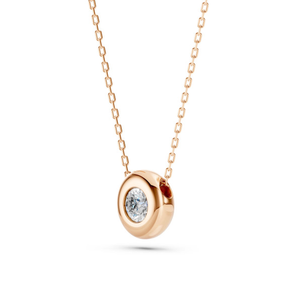 Cara колие с диамант 0.15 ct – ЗЛАТНО БИЖУ 14К K104-10007R(3.4)/14K