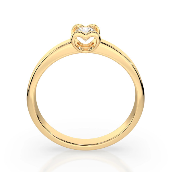 Cara пръстен с диамант 0.15 ct – ЗЛАТНО БИЖУ 14К K101-10013Y(3.4)/14K