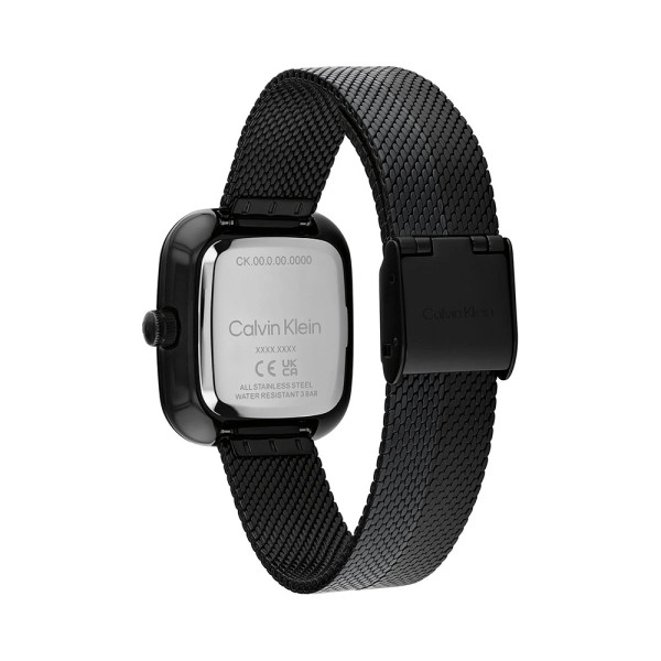 Calvin Klein 25100100 дамски часовник квадратен корпус черно ClassicWatches.bg

