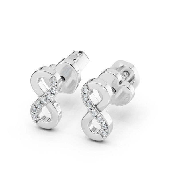 Cara обеци с диаманти 0.09 ct – ЗЛАТНО БИЖУ 14К K102-10092W/14K