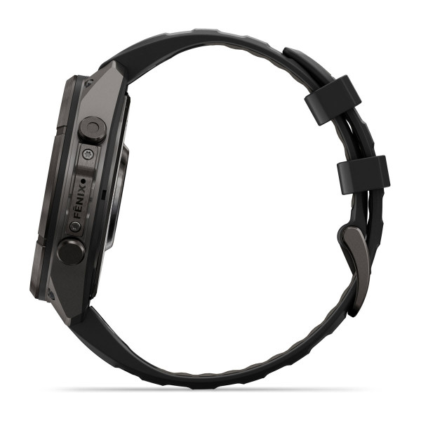 Garmin Fenix 9 Pro Carbon Gray DLC Titanium с Black/Pebble Grey силиконова каишка 010-04336-16