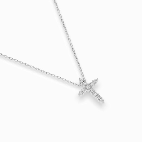 Cara колие с диаманти 0.07+0.02 ct – ЗЛАТНО БИЖУ 14К K104-10020W/14K