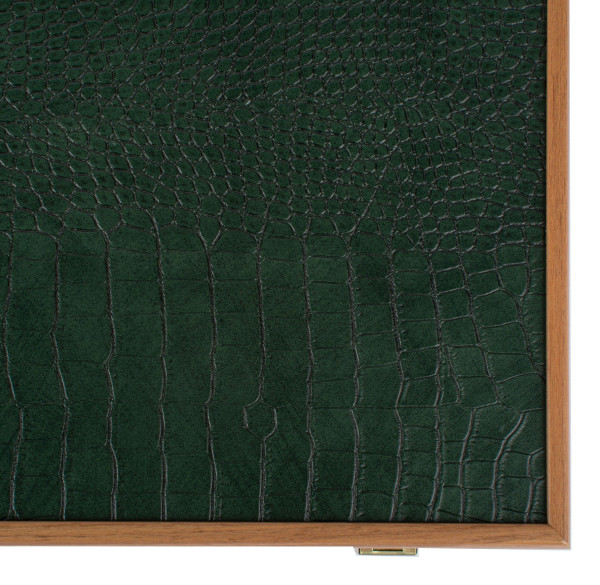 BACKGAMMON FOR GAME MANOPOULOS - CROCODILE TOTE LEATHERETTE, GREEN, 60 X 48 CM, ECO LEATHER