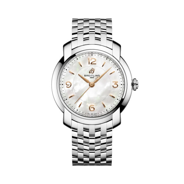 Часовник BREITLING Lady Premier Automatic 36 A77330121A2A1 с перлен циферблат – classicwatches.bg