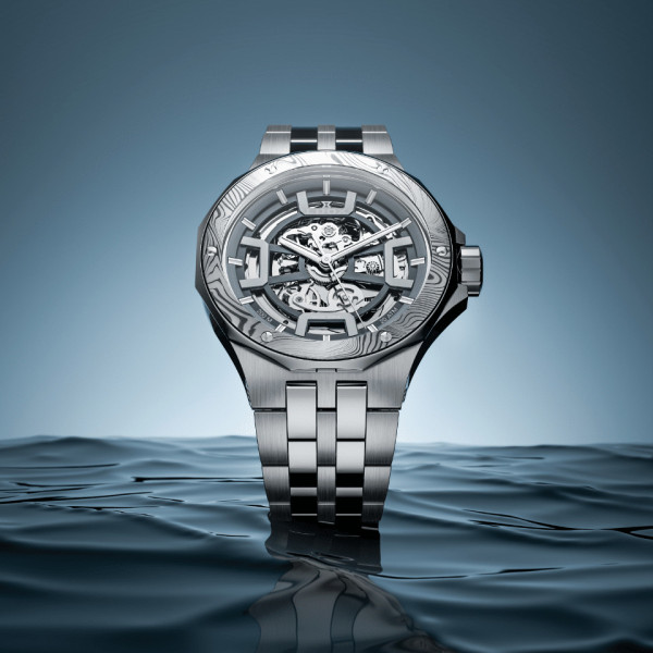 Edox Delfin The Original Mecano Automatic Damascus Steel Limited Edition 85310-3DM-NGIN