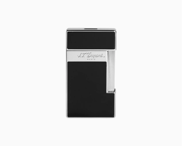 ЗАПАЛКА S.T.DUPONT SLIMMY LIGHTER BLACK LACQUER AND CHROME 28001