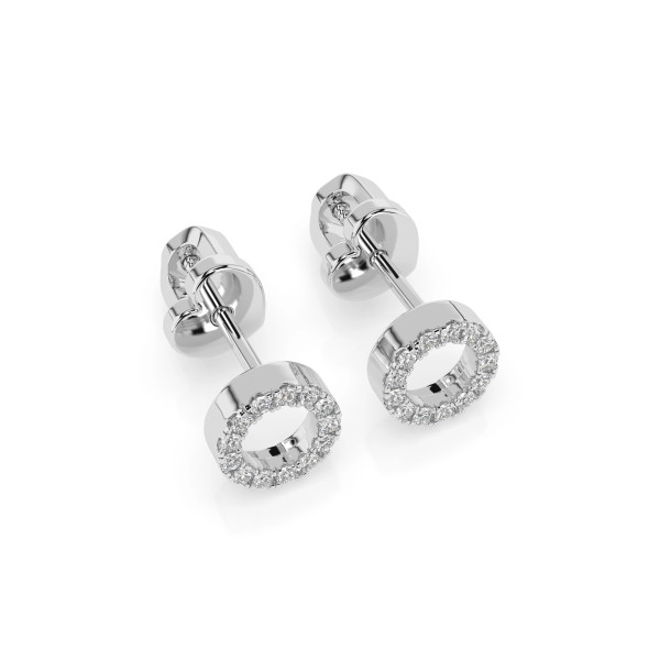 Cara обеци с диаманти 0.16 ct – ЗЛАТНО БИЖУ 14К K102-10055W/14K