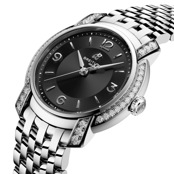 Дамски часовник BREITLING Lady Premier Automatic A77330671B1A1 със стоманен корпус и диаманти – classicwatches.bg