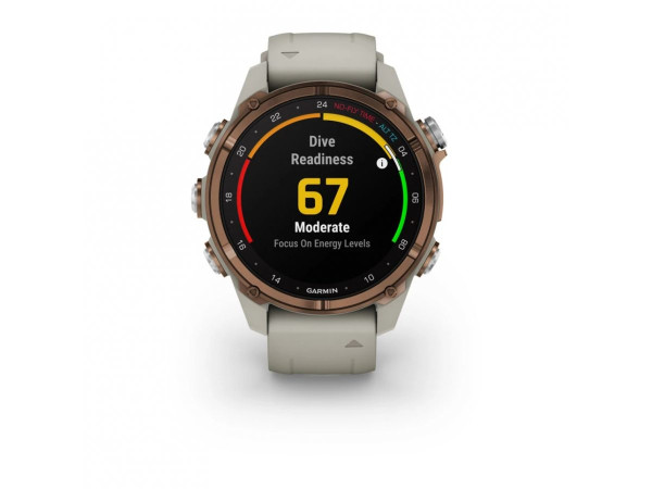 GARMIN DESCENT MK3I 43ММ BRONZE PVD ТИТАН С FRENCH GREY СИЛИКОНОВА КАИШКА 010-02753-14