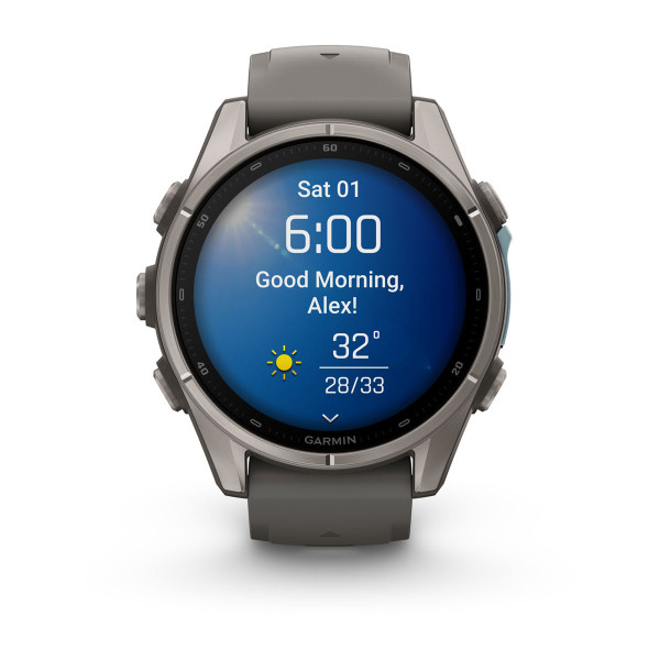 Garmin Fenix 9 Titanium с Pebble Grey силиконова каишка 010-04761-11