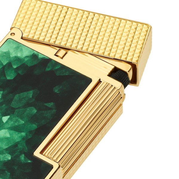 Запалка S.T.Dupont Ligne 2 Cling Geode Green / Gold C16036CL