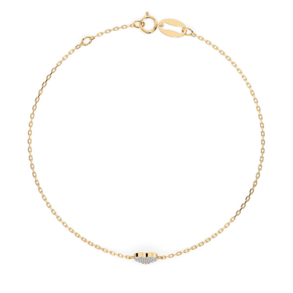 Cara гривна с диаманти 0.09 ct – ЗЛАТНО БИЖУ 14К K105-10012Y/14K