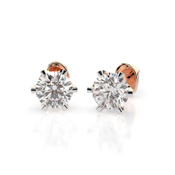 Cara обеци с диаманти 1.40 ct GIA сертификат – ЗЛАТНО БИЖУ 14К K102-10040/1R(5.7)/14K
