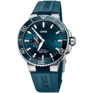 ORIS AQUIS DIVING SMALL SECOND DATE AUTOMATIC 45.5MM MEN'S WATCH 743 7733 4155-07 4 24 69EB