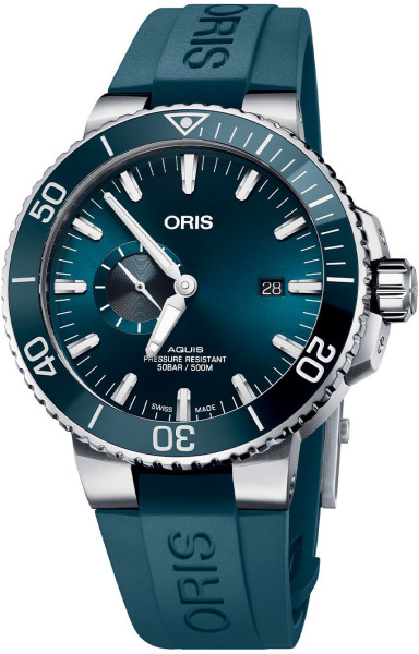 ORIS AQUIS DIVING SMALL SECOND DATE AUTOMATIC 45.5MM MEN'S WATCH 743 7733 4155-07 4 24 69EB