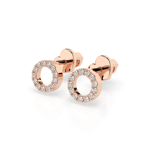 Cara обеци с диаманти 0.16 ct – ЗЛАТНО БИЖУ 14К K102-10055R/14K