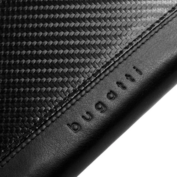 Вертикален мъжки портфейл Bugatti - Comet, с цип, черен