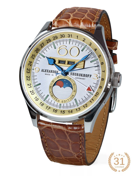 ALEXANDER SHOROKHOFF AVANTGARDE FULL CALENDAR MERKUR AUTOMATIC 43.5MM LIMITED EDITION 31PCS AS.VK-MKR5