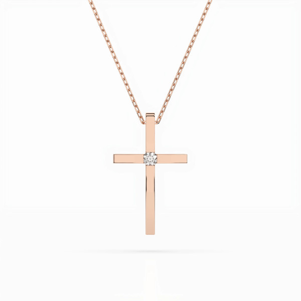 Cara колие с диамант 0.03 ct – ЗЛАТНО БИЖУ 14К K104-10031R/14K