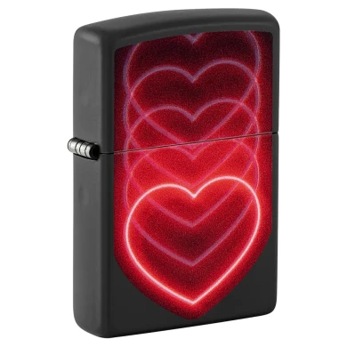 Запалка Zippo - Hearts Design Black Light