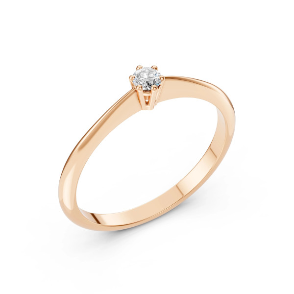 Cara пръстен с диамант 0.10 ct – ЗЛАТНО БИЖУ 14К K101-10027R(3.0)/14K