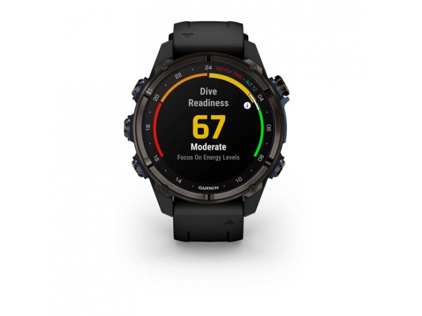 GARMIN DESCENT MK3I 43ММ CARBON GREY DLC ТИТАН С ЧЕРНА СИЛИКОНОВА КАИШКА 010-02753-11