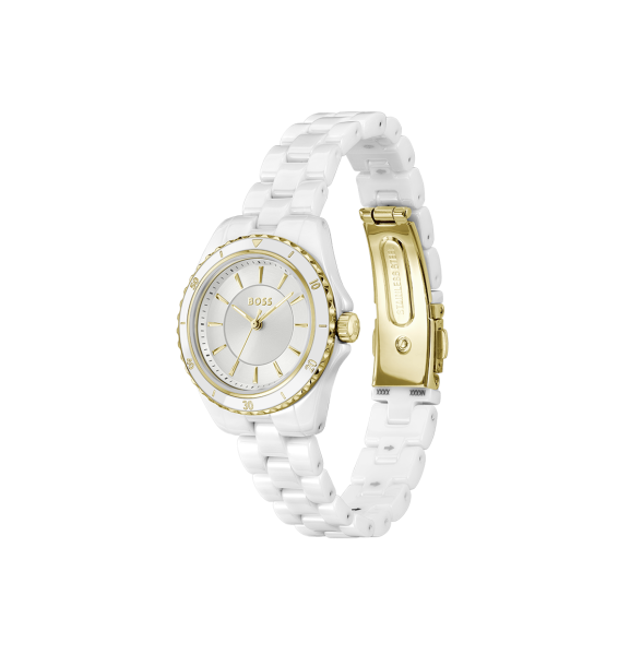 HUGO BOSS 1502850 дамски часовник от бяла керамика