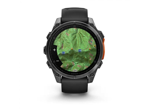 GARMIN FENIX 8 51MM AMOLED SAPPHIRE CARBON GRAY DLC TITANIUM С BLACK/PEBBLE GRAY СИЛИКОНОВА КАИШКА