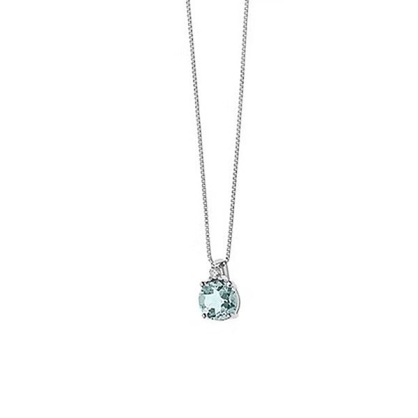 COMETE GOLD NECKLACE DIAMOND, AQUAMARINE GLQ264