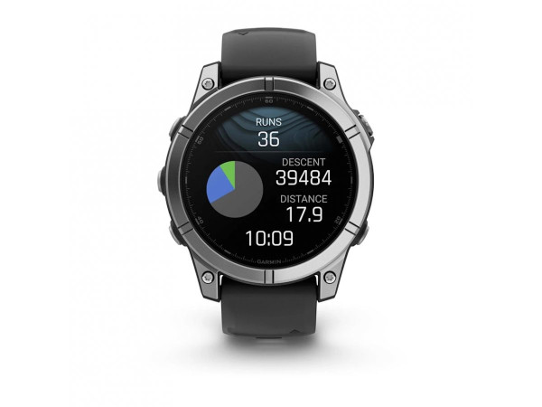 GARMIN FENIX E 47 ММ AMOLED STAINLESS STEEL С BLACK СИЛИКОНОВА КАИШКА 010-03025-00