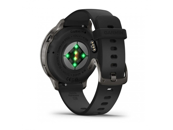 ЧАСОВНИК GARMIN VENU 4 41ММ SLATE С BLACK СИЛИКОНОВА КАИШКА 010-03013-02