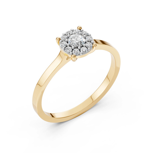 Cara пръстен с диаманти 0.15+0.15 ct – ЗЛАТНО БИЖУ 14К K101-10017/1Y(3.4)/14K