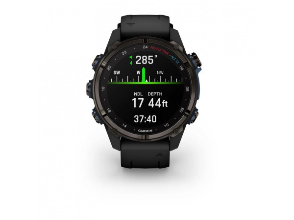 GARMIN DESCENT MK3I 43ММ CARBON GREY DLC ТИТАН С ЧЕРНА СИЛИКОНОВА КАИШКА 010-02753-11