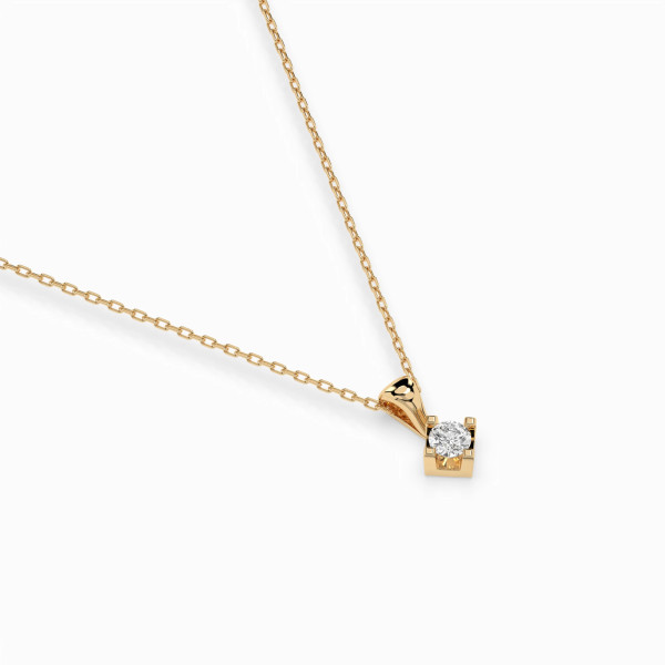 Cara колие с диамант 0.08 ct – ЗЛАТНО БИЖУ 14К K104-10014Y(2.7)/14K