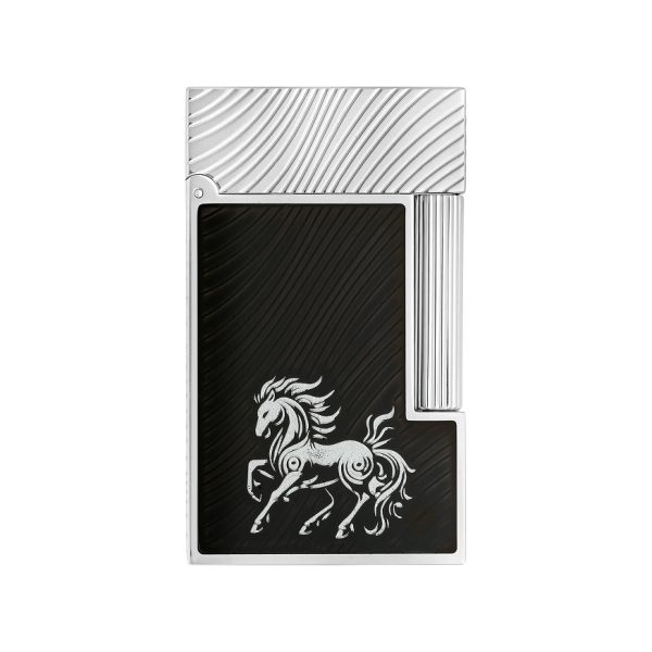 Запалка S.T.Dupont Ligne 2 Chinese New Year Horse Guilloche Black C16088CL