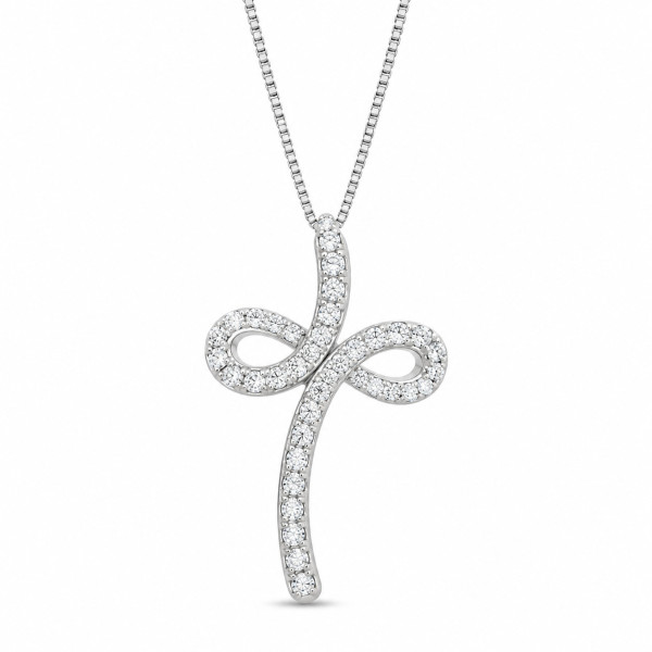 Comete Ambrosia gold necklace zirconia AGZ280