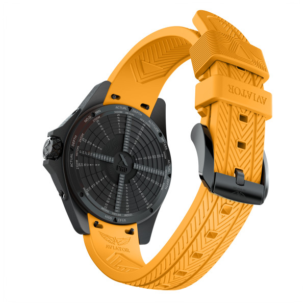 aviator v.1.43.5.368.0 оранжева силиконова каишка UV покритие ClassicWatches.bg

