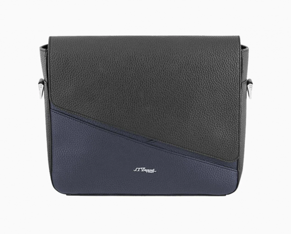 Чанта S.T.Dupont NEO CAPSULE MESSENGER BAG NAVY BLUE/BLACK GRAINED 181344