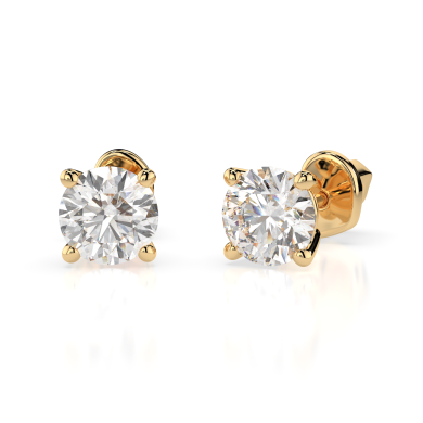 CARA Златни обеци с диаманти 0,90 ct GIA сертификат K102-10012Y