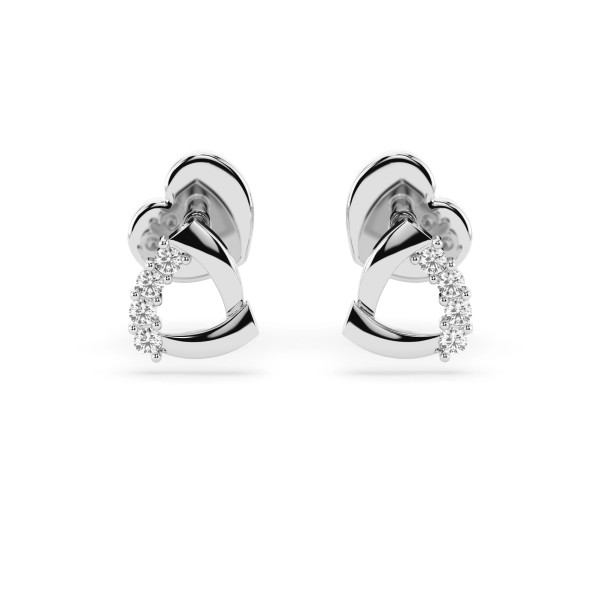 Cara обеци с диаманти 0.05 ct – ЗЛАТНО БИЖУ 14К K102-10061W/14K