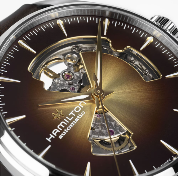 часовник hamilton h32705501 jazzmaster open heart мъжки automatic classicwatches.bg
