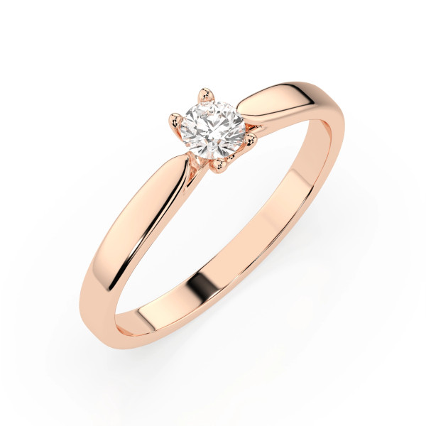 Cara пръстен с диамант 0.15 ct – ЗЛАТНО БИЖУ 14К K101-10046R(3.4)/14K
