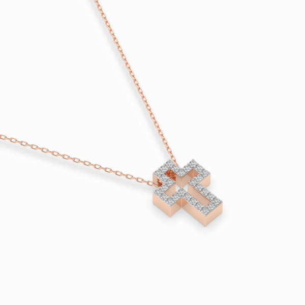 Cara колие с диаманти 0.17 ct – ЗЛАТНО БИЖУ 14К K104-10030R/14K