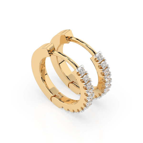 Cara обеци с диаманти 0.22 ct – ЗЛАТНО БИЖУ 14К K102-10109Y(1.3)/14K