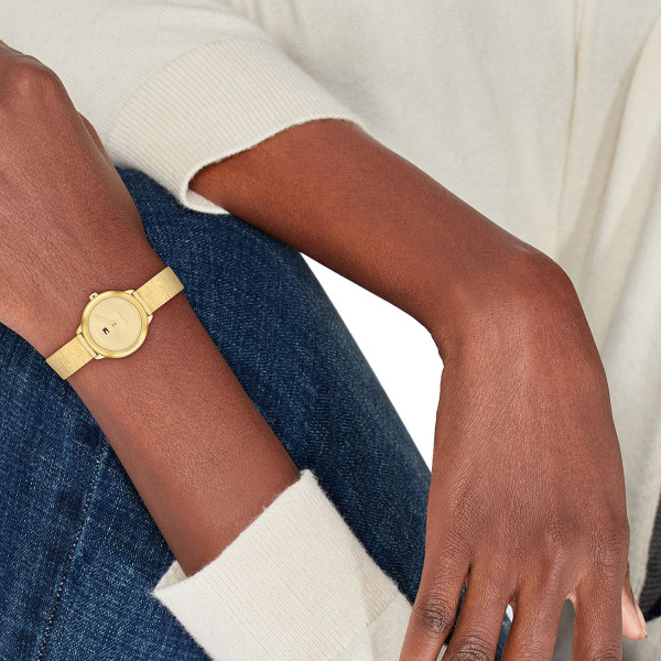 tommy hilfiger 1782811 жълто pvd покритие дамски часовник classicwatches.bg