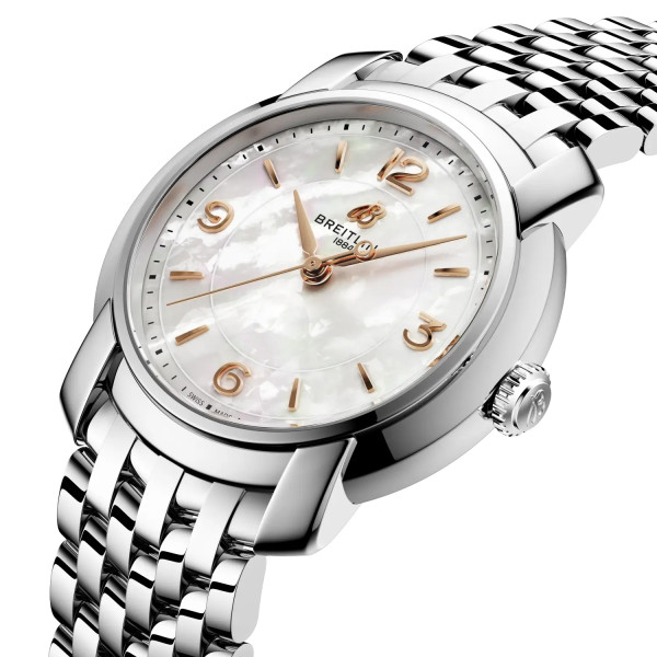 Дамски часовник BREITLING Lady Premier Automatic A77330121A2A1 със стоманен корпус и диаманти – classicwatches.