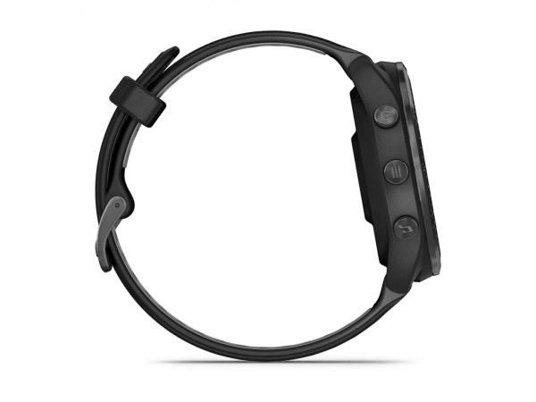 GARMIN FORERUNNER 965 CARBON GREY DLC TITANIUM БЕЗЕЛ С BLACK КОРПУС И BLACK/POWDER GREY СИЛИКОНОВА КАИШКА 010-02809-10