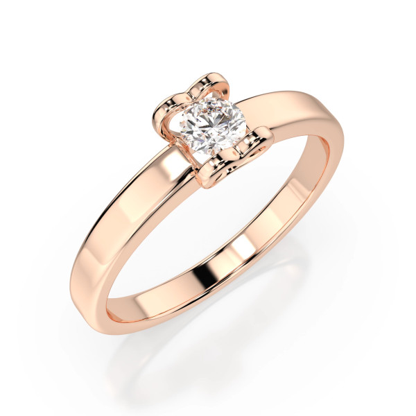Cara пръстен с диамант 0.15 ct – ЗЛАТНО БИЖУ 14К K101-10013R(3.4)/14K